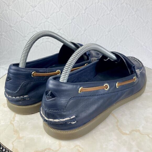 Sperry Top Sider Shoes Womens Size 9.5 Navy Blue Leather Conway Kiltie Loafers - Picture 9 of 12